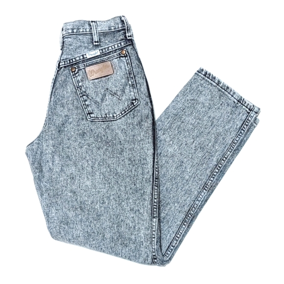 Wrangler Denim - Wrangler | Vintage | High Waisted Acid Wash | Western | Straight Leg | Bohemian